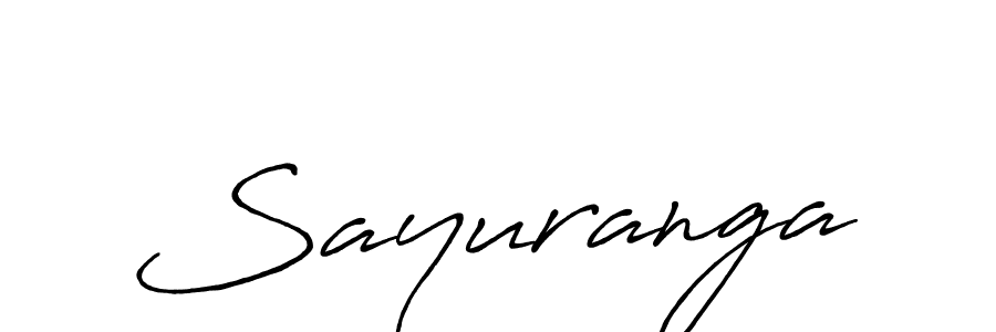 Make a beautiful signature design for name Sayuranga. With this signature (Antro_Vectra_Bolder) style, you can create a handwritten signature for free. Sayuranga signature style 7 images and pictures png