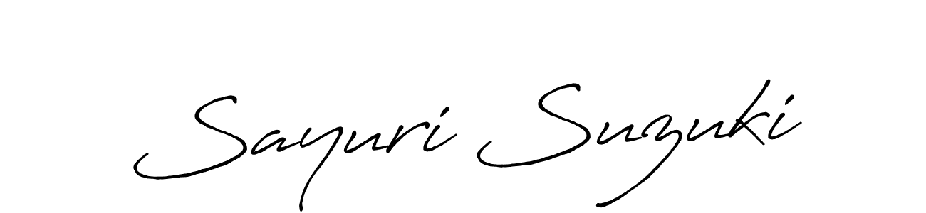 This is the best signature style for the Sayuri Suzuki name. Also you like these signature font (Antro_Vectra_Bolder). Mix name signature. Sayuri Suzuki signature style 7 images and pictures png