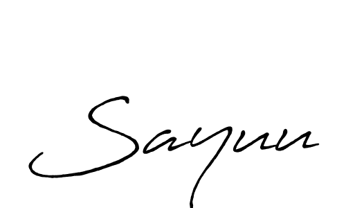 Sayuu stylish signature style. Best Handwritten Sign (Antro_Vectra_Bolder) for my name. Handwritten Signature Collection Ideas for my name Sayuu. Sayuu signature style 7 images and pictures png