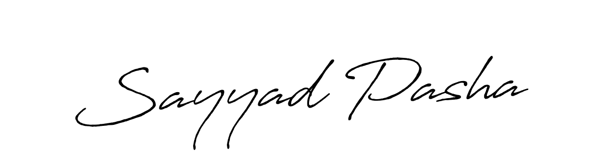 How to make Sayyad Pasha name signature. Use Antro_Vectra_Bolder style for creating short signs online. This is the latest handwritten sign. Sayyad Pasha signature style 7 images and pictures png