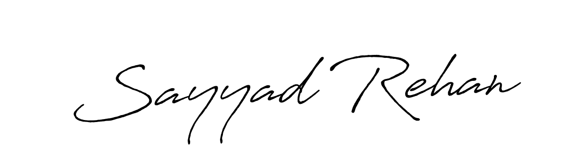 It looks lik you need a new signature style for name Sayyad Rehan. Design unique handwritten (Antro_Vectra_Bolder) signature with our free signature maker in just a few clicks. Sayyad Rehan signature style 7 images and pictures png