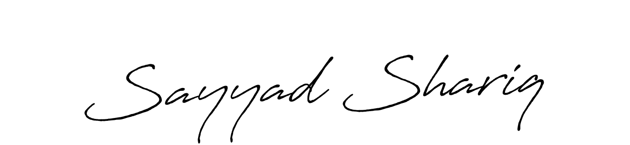Similarly Antro_Vectra_Bolder is the best handwritten signature design. Signature creator online .You can use it as an online autograph creator for name Sayyad Shariq. Sayyad Shariq signature style 7 images and pictures png