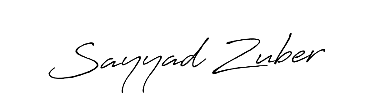 Sayyad Zuber stylish signature style. Best Handwritten Sign (Antro_Vectra_Bolder) for my name. Handwritten Signature Collection Ideas for my name Sayyad Zuber. Sayyad Zuber signature style 7 images and pictures png