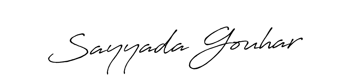 Make a beautiful signature design for name Sayyada Gouhar. Use this online signature maker to create a handwritten signature for free. Sayyada Gouhar signature style 7 images and pictures png