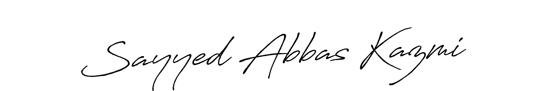 It looks lik you need a new signature style for name Sayyed Abbas Kazmi. Design unique handwritten (Antro_Vectra_Bolder) signature with our free signature maker in just a few clicks. Sayyed Abbas Kazmi signature style 7 images and pictures png