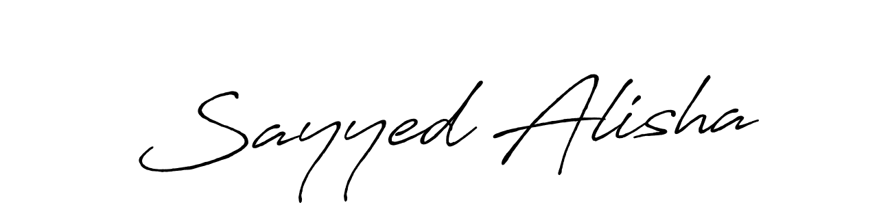 Sayyed Alisha stylish signature style. Best Handwritten Sign (Antro_Vectra_Bolder) for my name. Handwritten Signature Collection Ideas for my name Sayyed Alisha. Sayyed Alisha signature style 7 images and pictures png