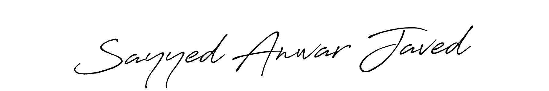 How to make Sayyed Anwar Javed name signature. Use Antro_Vectra_Bolder style for creating short signs online. This is the latest handwritten sign. Sayyed Anwar Javed signature style 7 images and pictures png