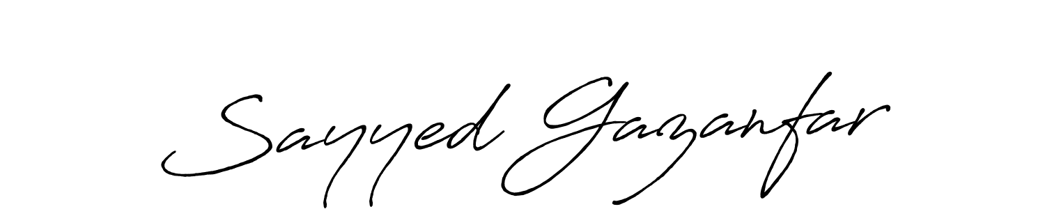 Design your own signature with our free online signature maker. With this signature software, you can create a handwritten (Antro_Vectra_Bolder) signature for name Sayyed Gazanfar. Sayyed Gazanfar signature style 7 images and pictures png