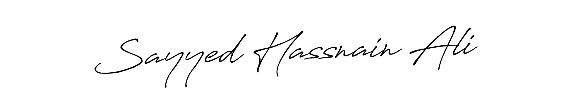 It looks lik you need a new signature style for name Sayyed Hassnain Ali. Design unique handwritten (Antro_Vectra_Bolder) signature with our free signature maker in just a few clicks. Sayyed Hassnain Ali signature style 7 images and pictures png