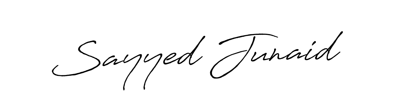 Also we have Sayyed Junaid name is the best signature style. Create professional handwritten signature collection using Antro_Vectra_Bolder autograph style. Sayyed Junaid signature style 7 images and pictures png