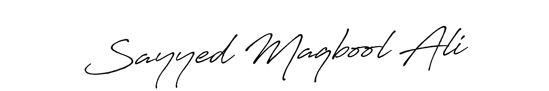 Once you've used our free online signature maker to create your best signature Antro_Vectra_Bolder style, it's time to enjoy all of the benefits that Sayyed Maqbool Ali name signing documents. Sayyed Maqbool Ali signature style 7 images and pictures png