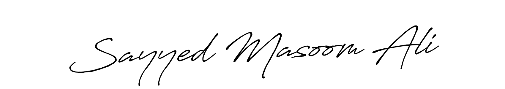 Also You can easily find your signature by using the search form. We will create Sayyed Masoom Ali name handwritten signature images for you free of cost using Antro_Vectra_Bolder sign style. Sayyed Masoom Ali signature style 7 images and pictures png