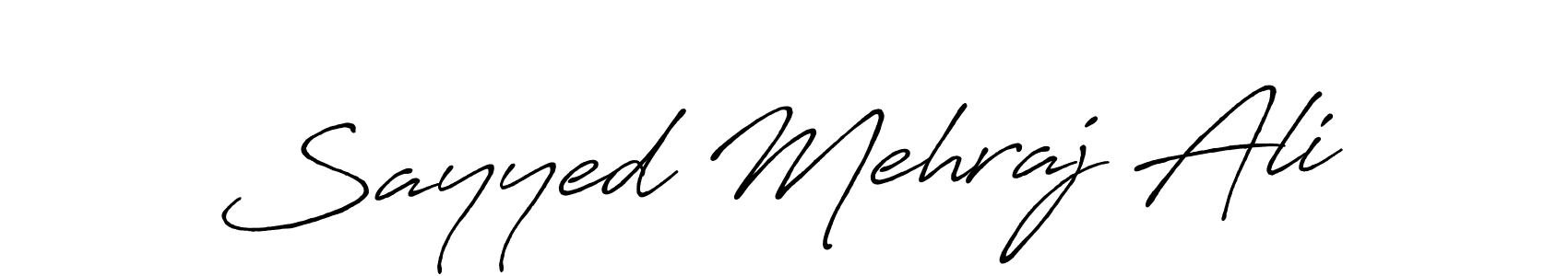 Sayyed Mehraj Ali stylish signature style. Best Handwritten Sign (Antro_Vectra_Bolder) for my name. Handwritten Signature Collection Ideas for my name Sayyed Mehraj Ali. Sayyed Mehraj Ali signature style 7 images and pictures png