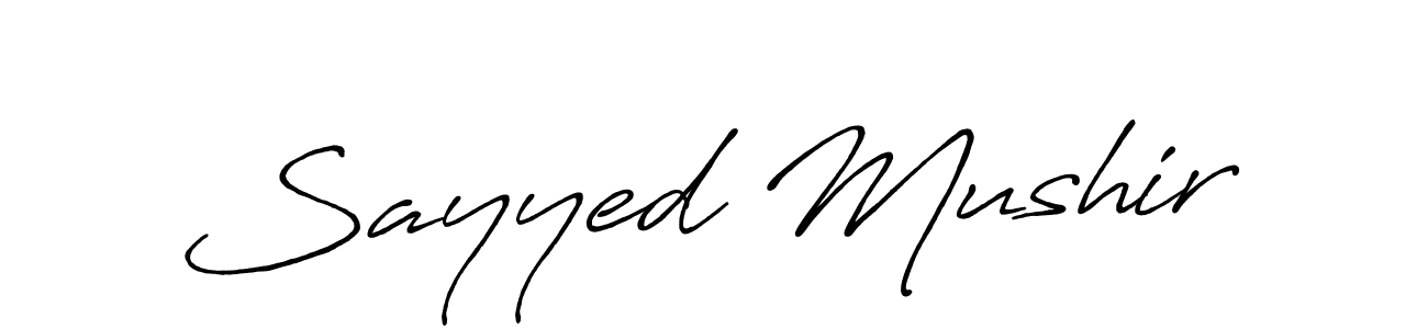 How to make Sayyed Mushir signature? Antro_Vectra_Bolder is a professional autograph style. Create handwritten signature for Sayyed Mushir name. Sayyed Mushir signature style 7 images and pictures png