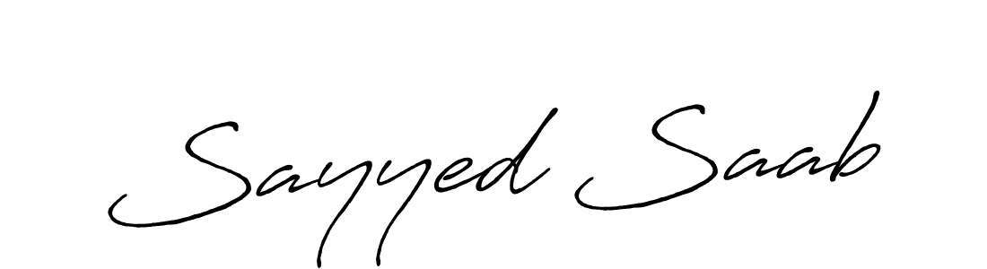 Design your own signature with our free online signature maker. With this signature software, you can create a handwritten (Antro_Vectra_Bolder) signature for name Sayyed Saab. Sayyed Saab signature style 7 images and pictures png