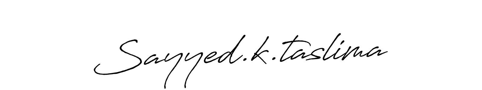 Make a beautiful signature design for name Sayyed.k.taslima. Use this online signature maker to create a handwritten signature for free. Sayyed.k.taslima signature style 7 images and pictures png