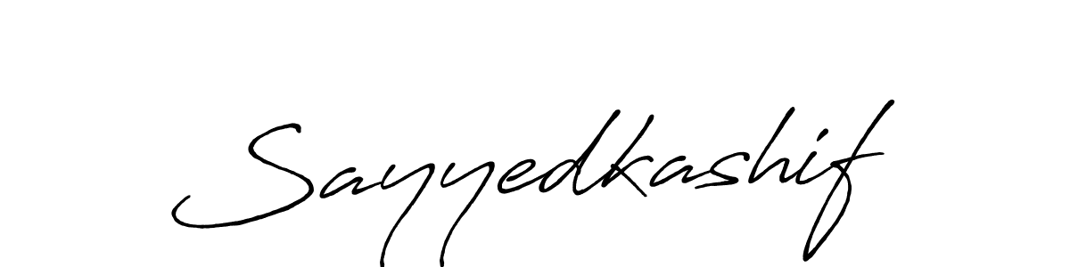 Make a beautiful signature design for name Sayyedkashif. With this signature (Antro_Vectra_Bolder) style, you can create a handwritten signature for free. Sayyedkashif signature style 7 images and pictures png