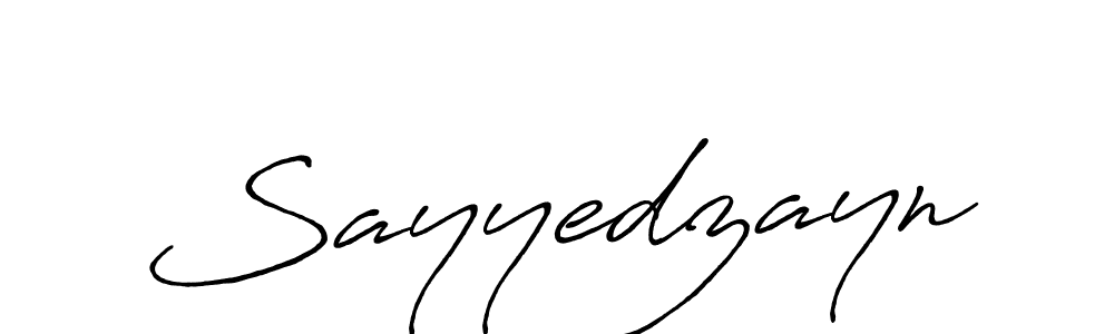 Design your own signature with our free online signature maker. With this signature software, you can create a handwritten (Antro_Vectra_Bolder) signature for name Sayyedzayn. Sayyedzayn signature style 7 images and pictures png