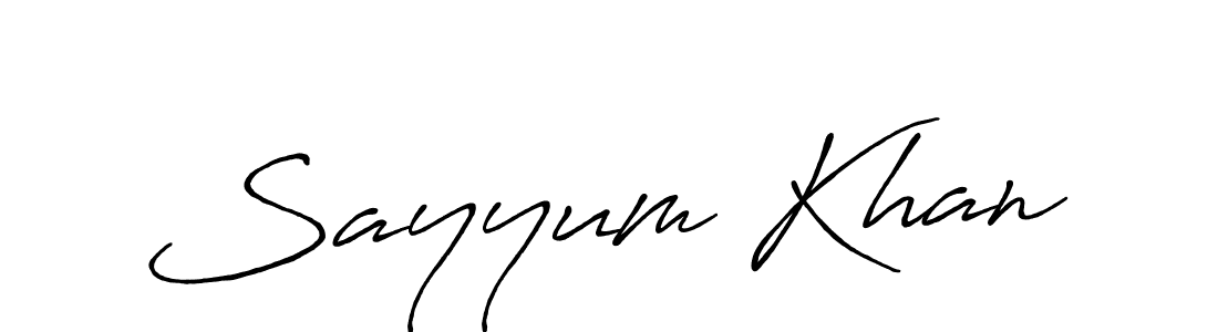 Use a signature maker to create a handwritten signature online. With this signature software, you can design (Antro_Vectra_Bolder) your own signature for name Sayyum Khan. Sayyum Khan signature style 7 images and pictures png