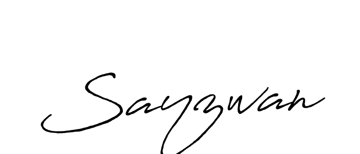 Design your own signature with our free online signature maker. With this signature software, you can create a handwritten (Antro_Vectra_Bolder) signature for name Sayzwan. Sayzwan signature style 7 images and pictures png