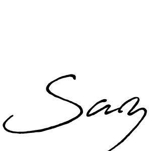 How to make Saz signature? Antro_Vectra_Bolder is a professional autograph style. Create handwritten signature for Saz name. Saz signature style 7 images and pictures png