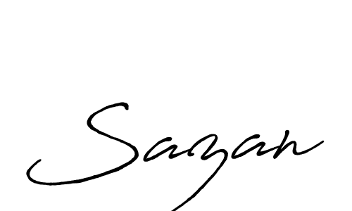 The best way (Antro_Vectra_Bolder) to make a short signature is to pick only two or three words in your name. The name Sazan include a total of six letters. For converting this name. Sazan signature style 7 images and pictures png