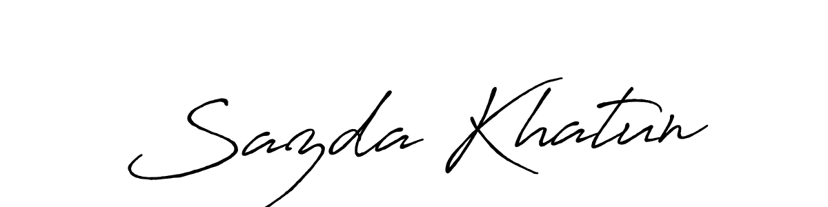 Use a signature maker to create a handwritten signature online. With this signature software, you can design (Antro_Vectra_Bolder) your own signature for name Sazda Khatun. Sazda Khatun signature style 7 images and pictures png