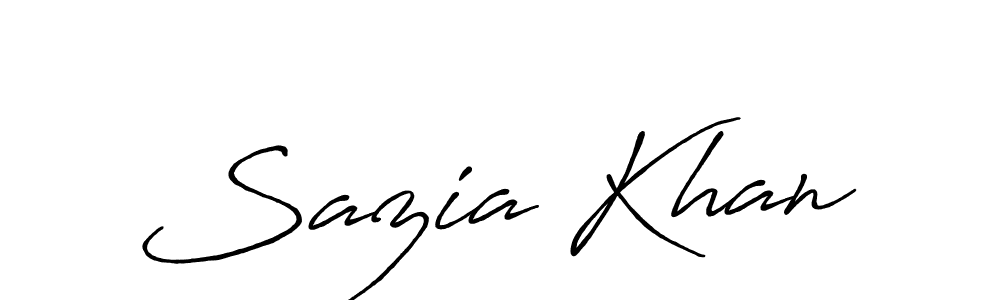 Sazia Khan stylish signature style. Best Handwritten Sign (Antro_Vectra_Bolder) for my name. Handwritten Signature Collection Ideas for my name Sazia Khan. Sazia Khan signature style 7 images and pictures png