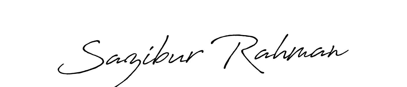 Create a beautiful signature design for name Sazibur Rahman. With this signature (Antro_Vectra_Bolder) fonts, you can make a handwritten signature for free. Sazibur Rahman signature style 7 images and pictures png