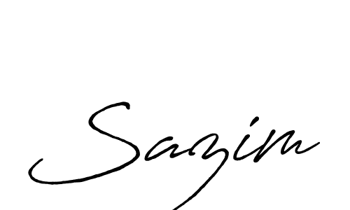 How to make Sazim name signature. Use Antro_Vectra_Bolder style for creating short signs online. This is the latest handwritten sign. Sazim signature style 7 images and pictures png