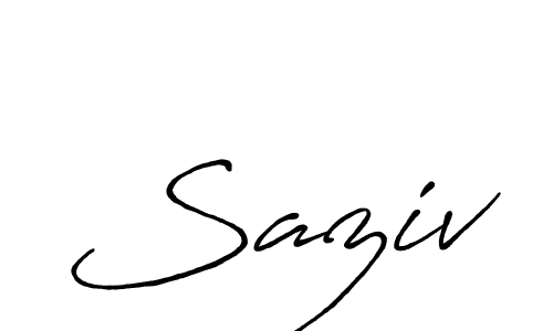 Saziv stylish signature style. Best Handwritten Sign (Antro_Vectra_Bolder) for my name. Handwritten Signature Collection Ideas for my name Saziv. Saziv signature style 7 images and pictures png