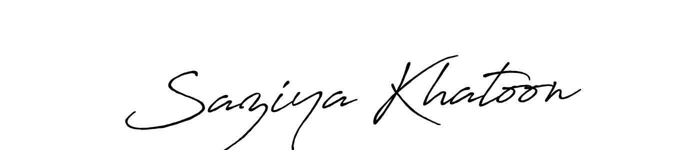 Also we have Saziya Khatoon name is the best signature style. Create professional handwritten signature collection using Antro_Vectra_Bolder autograph style. Saziya Khatoon signature style 7 images and pictures png