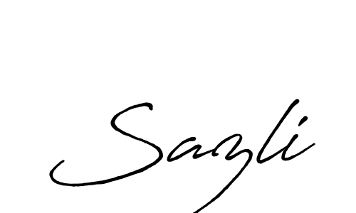 Make a beautiful signature design for name Sazli. Use this online signature maker to create a handwritten signature for free. Sazli signature style 7 images and pictures png