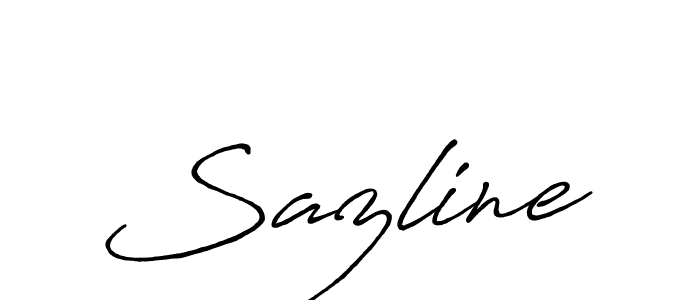 Also You can easily find your signature by using the search form. We will create Sazline name handwritten signature images for you free of cost using Antro_Vectra_Bolder sign style. Sazline signature style 7 images and pictures png