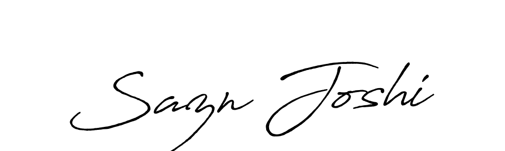 Design your own signature with our free online signature maker. With this signature software, you can create a handwritten (Antro_Vectra_Bolder) signature for name Sazn Joshi. Sazn Joshi signature style 7 images and pictures png