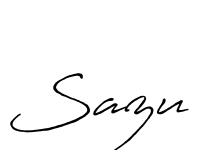 Create a beautiful signature design for name Sazu. With this signature (Antro_Vectra_Bolder) fonts, you can make a handwritten signature for free. Sazu signature style 7 images and pictures png