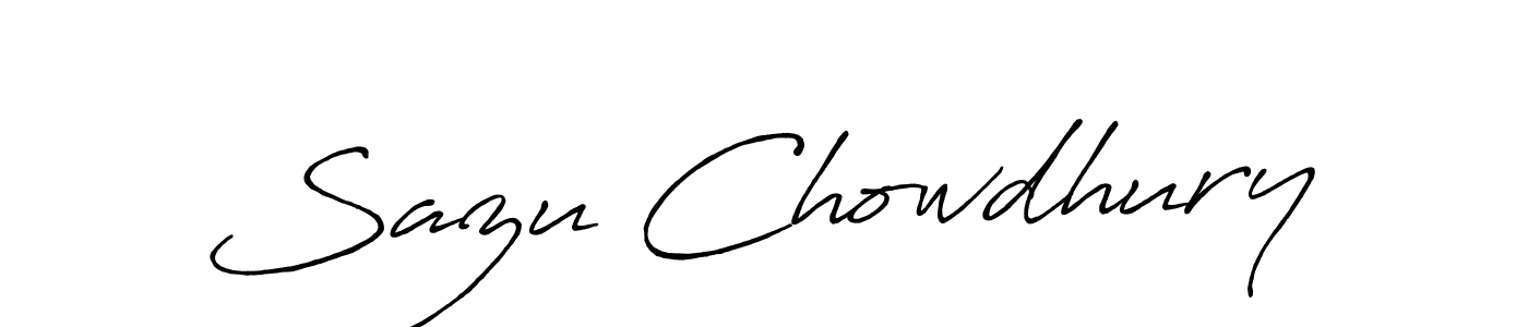 Sazu Chowdhury stylish signature style. Best Handwritten Sign (Antro_Vectra_Bolder) for my name. Handwritten Signature Collection Ideas for my name Sazu Chowdhury. Sazu Chowdhury signature style 7 images and pictures png