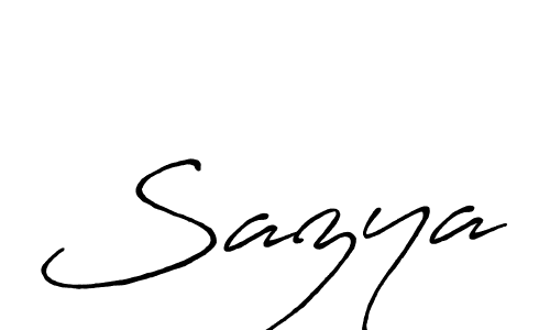 Use a signature maker to create a handwritten signature online. With this signature software, you can design (Antro_Vectra_Bolder) your own signature for name Sazya. Sazya signature style 7 images and pictures png