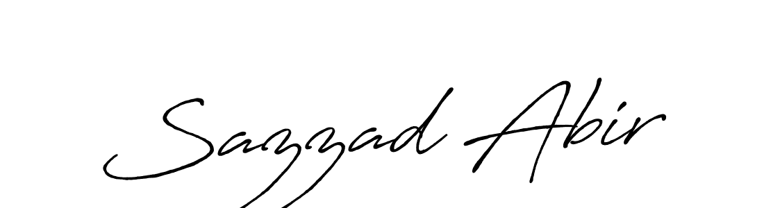 Create a beautiful signature design for name Sazzad Abir. With this signature (Antro_Vectra_Bolder) fonts, you can make a handwritten signature for free. Sazzad Abir signature style 7 images and pictures png