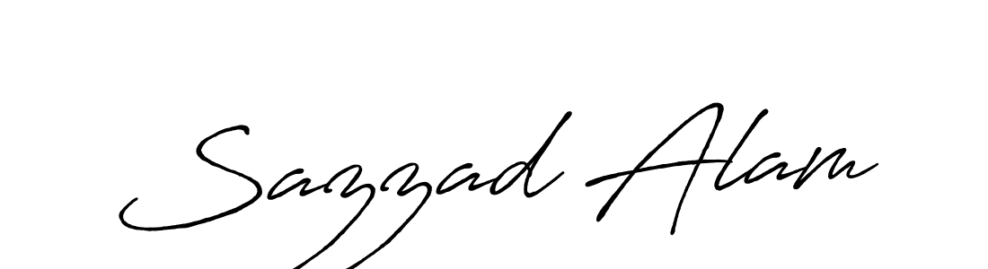 Make a beautiful signature design for name Sazzad Alam. With this signature (Antro_Vectra_Bolder) style, you can create a handwritten signature for free. Sazzad Alam signature style 7 images and pictures png