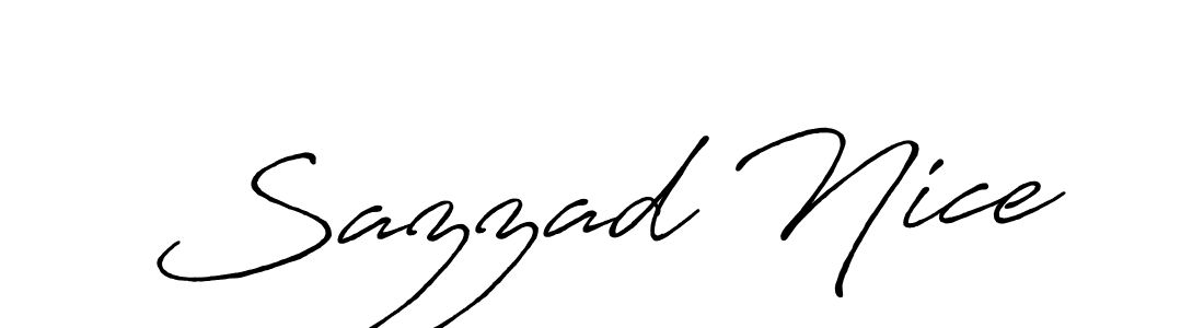 Make a short Sazzad Nice signature style. Manage your documents anywhere anytime using Antro_Vectra_Bolder. Create and add eSignatures, submit forms, share and send files easily. Sazzad Nice signature style 7 images and pictures png