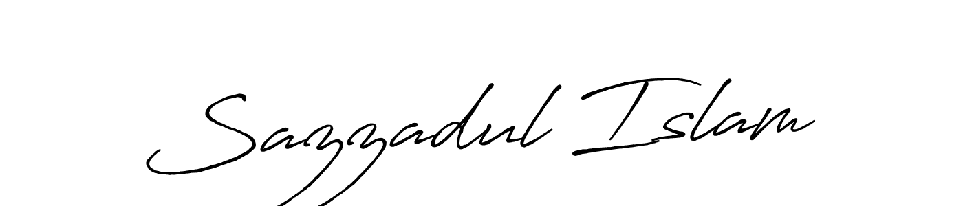 Make a beautiful signature design for name Sazzadul Islam. With this signature (Antro_Vectra_Bolder) style, you can create a handwritten signature for free. Sazzadul Islam signature style 7 images and pictures png