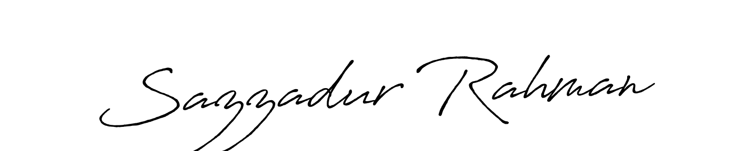 How to make Sazzadur Rahman name signature. Use Antro_Vectra_Bolder style for creating short signs online. This is the latest handwritten sign. Sazzadur Rahman signature style 7 images and pictures png