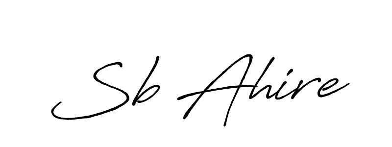 The best way (Antro_Vectra_Bolder) to make a short signature is to pick only two or three words in your name. The name Sb Ahire include a total of six letters. For converting this name. Sb Ahire signature style 7 images and pictures png