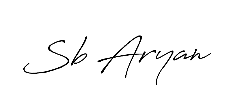 Also You can easily find your signature by using the search form. We will create Sb Aryan name handwritten signature images for you free of cost using Antro_Vectra_Bolder sign style. Sb Aryan signature style 7 images and pictures png