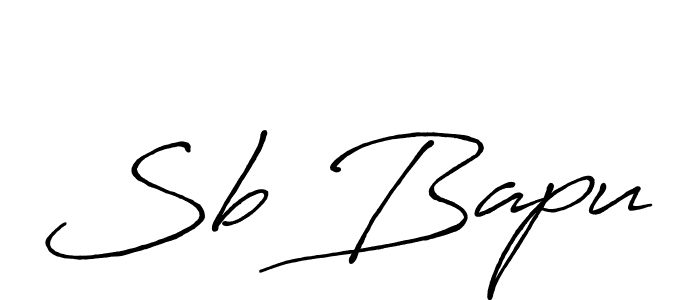 Make a beautiful signature design for name Sb Bapu. With this signature (Antro_Vectra_Bolder) style, you can create a handwritten signature for free. Sb Bapu signature style 7 images and pictures png