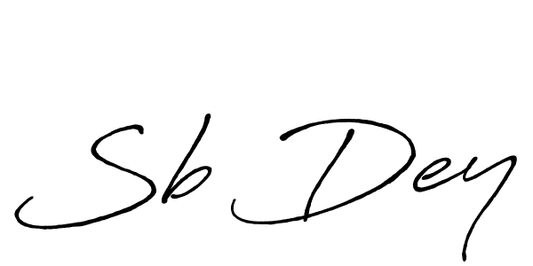 How to make Sb Dey name signature. Use Antro_Vectra_Bolder style for creating short signs online. This is the latest handwritten sign. Sb Dey signature style 7 images and pictures png