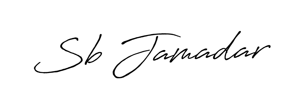 Create a beautiful signature design for name Sb Jamadar. With this signature (Antro_Vectra_Bolder) fonts, you can make a handwritten signature for free. Sb Jamadar signature style 7 images and pictures png