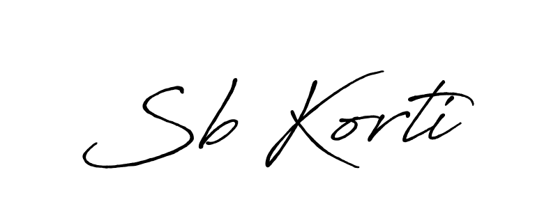 Design your own signature with our free online signature maker. With this signature software, you can create a handwritten (Antro_Vectra_Bolder) signature for name Sb Korti. Sb Korti signature style 7 images and pictures png