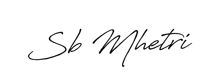 Create a beautiful signature design for name Sb Mhetri. With this signature (Antro_Vectra_Bolder) fonts, you can make a handwritten signature for free. Sb Mhetri signature style 7 images and pictures png